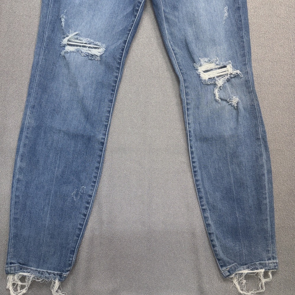 Judy Blue Jeans Womens 7/28 Boyfriend Fit Mid Rise Frayed Hem Button Fly Casual - Picture 5 of 8